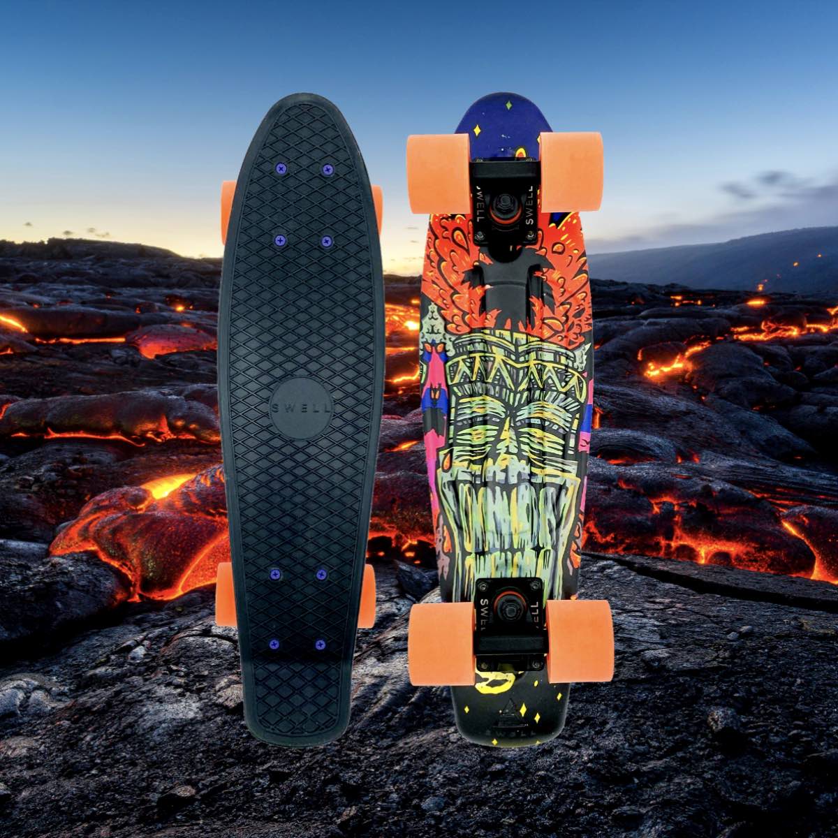 SWELL TIKI VOLCANO COMPLETE 22″ BLACK