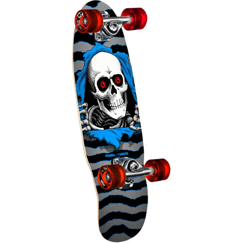 Powell Peralta Classic Cruiser Ripper Birch Complete Skateboard Silver/Blue - 7.5 x 24